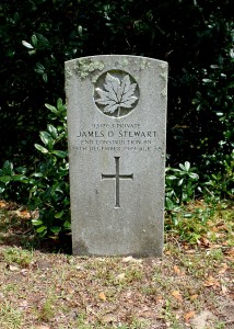 The grave of Private James Doval Stewart